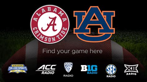 alabama vs auburn on sirius radio|sirius xm live football schedule.